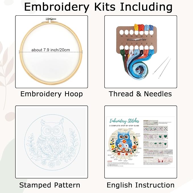 Louise Maelys Owl Embroidery Kit - Image 4