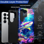 for Samsung Galaxy S26 Ultra Case, Colorful Ocean Sharks Pattern Glossy 2 in 1 - Image 6