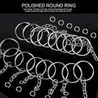 Teenitor 120Pcs Key Chain Rings Keychain Rings 1inch, Keychain Making Supplies - Image 3