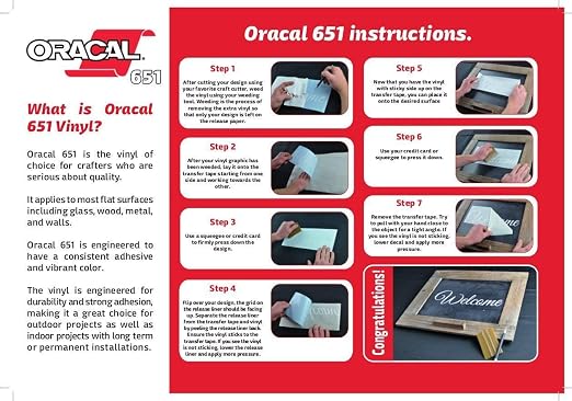 12.125" x 10ft Roll of Oracal 651 White Craft Vinyl - Image 6