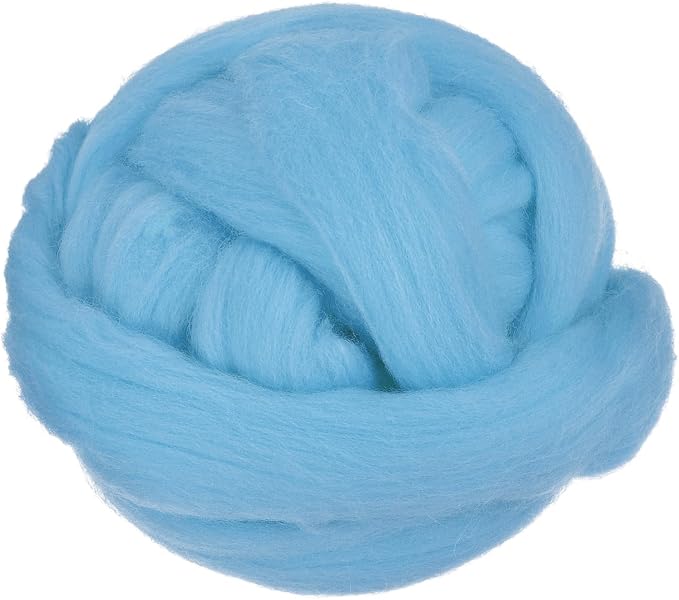 uxcell Needle Felting Wool, 8.5 Oz Nature Fibre Wool Yarn Roving by uxcell