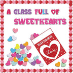 Valentine's Day Bulletin Board Set Valentine's Love Heart Classroom Decoration by Naozinebi