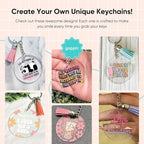 YOPPIX 140 PCS Acrylic Keychain Blank Set, Funny Double-Sided UV DTF Stickers - Image 6