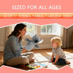 4 PCS Animal Hand Puppet Set 11'' Soft Realistic Wild Plush Puppets Toys - Image 5