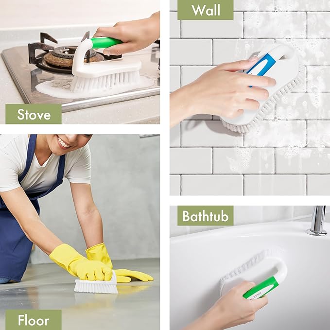 Amazer Scrub Brush for Cleaning Comfort Grip Shower Scrubber Flexible Stiff - Image 7