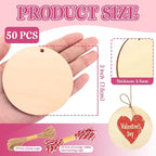 FSWCCK 50 PCS 3 Inch Wood Circles - Image 2