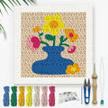 Doodlream Flower Vase DIY Punch Needle Embroidery Kit by Doodlream