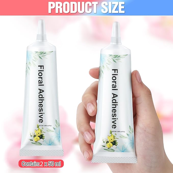 MotiMind 2 Pack Floral Glue 50 ml, Fast Drying Flower Floral Adhesive | Strong - Image 7
