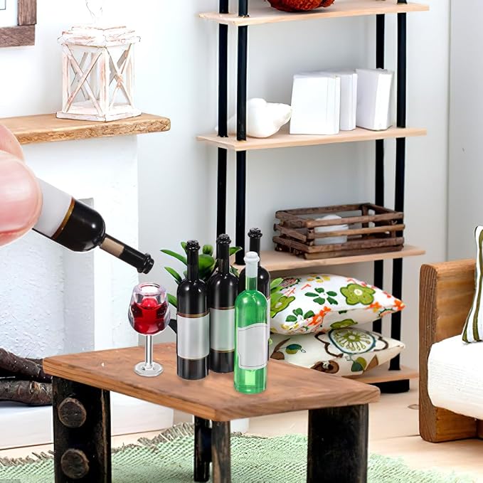 Homoyoyo Miniature Wine Glasses and Bottles Set 18pcs - Image 7