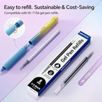 WRITECH Gel Pens Bold Point: 1.0mm Black Ink Retractable 4ct Smooth Writing - Image 5
