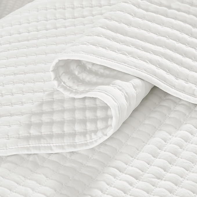 WRENSONGE White King Size Quilt Bedding Sets-3 Pieces Lightweight Bedspreads - Image 4
