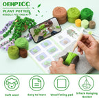 OEHPICC Needle Felting Kit, 5 Pack Hanging Plants Needle Felt Beginner Kit | - Image 4