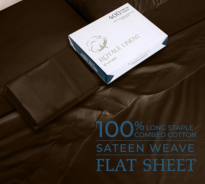 400 Thread Count 100% American Grown Cotton Flat Sheet - Image 2