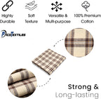 Pico Textiles 2 Yards Bolt Tan and Brown Tartan Plaid Flannel Fabric - Image 4