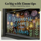 Jumbo Chalk Markers - 15mm Window Markers | Pack of 8 Classic Earth Color pens - Image 2