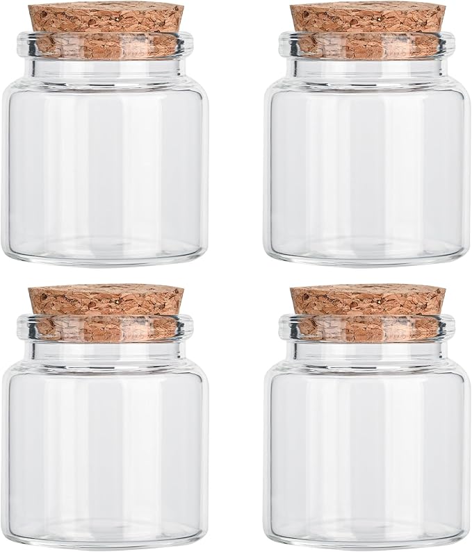 4PCS 50ml Small Empty Glass Bottle by Wondeken