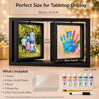 Family Handprint Frame Kit, Dual Rotating Photo & Handprint Display, DIY - Image 6