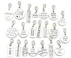 WOCRAFT 20pcs Craft Supplies Handmade Assorted Antique Silver Inspiration Words - Image 4