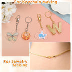 PAXCOO Keychain Making Kit, Keychain Craft Supplies Including Key Chain Hooks - Image 2