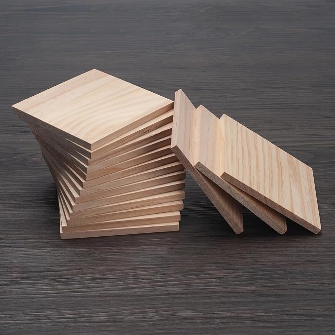 4″ X 4″ Wood Squares Wooden Blocks - Image 2