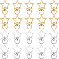 24 PCS Star Swivel Keychain Clasps, Metal Swivel Lobster Clasp | Heavy Duty by Isslly