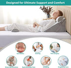 Bedluxe Adjustable 4pcs Bed Wedge Pillow Set, Memory Foam Wedge Pillows Post - Image 9