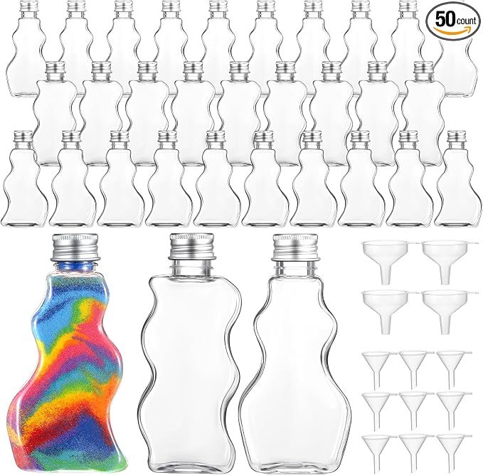 Yaomiao 30 Packs 2.5 oz Plastic Sand Art Bottles by Yaomiao