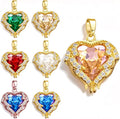 7Pcs Exquisite CZ Charms for Jewelry Making, Cubic Zirconia Gemstone, Prong by stino