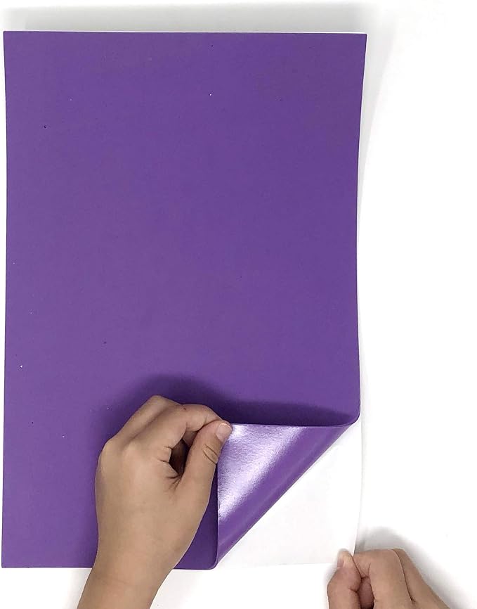 Allgala 20 Pack Self-Adhesive EVA Foam Paper 8x12 Inch Sheets-Purple-CF85406 - Image 3