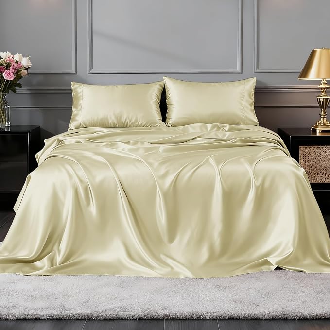 FreshCulture Satin Sheets Twin XL Bed Set - Image 2