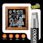 Coogert 3Pcs Silver Jumbo Poster Markers, 15MM Thick Permanent Acrylic Graffiti - Image 3
