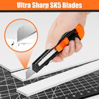 DIYSELF Box Cutter, 24 Pack Box Cutters Retractable Razor Blades Utility Knife - Image 4