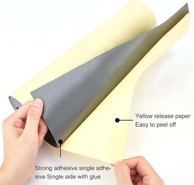 BENECREAT 78.7x11.8 5mm Thick Self-Adhesive EVA Foam Roll - Image 3