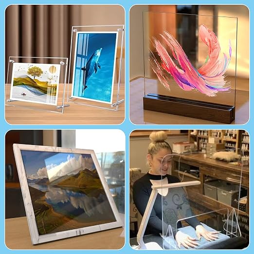 4 Pieces 12" x 16"Clear Acrylic Sheet Cast Plexiglass 1/8”Thick Plexiglass - Image 7
