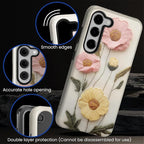 Case for Samsung Galaxy S23 Plus Case, Faux Embroidery Boho Floral Design - Image 5