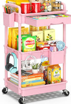SUNALLY 3 Tier Rolling Cart by SUNALLY