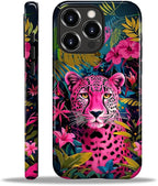 ZHEGAILIAN Case for iPhone 16 Pro, Panther Leopard Flower Durable Shockproof by Home