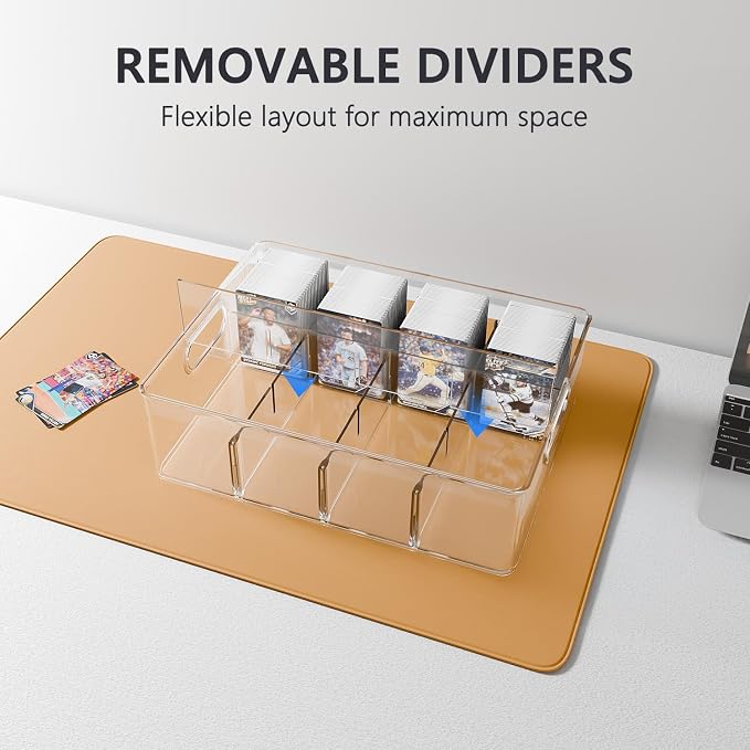 Trading Card Storage Box – Clear Large Card Organizer Holds 6400 Cards - Image 3