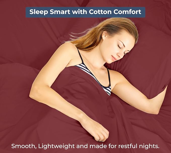 Royale Linens 100% Organic Cotton Twin Flat Sheet Only - Image 9