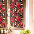 Modern Glaze Mosaic Red Roses 16“x118 Window Films Decorative Window Privacy by Unknown