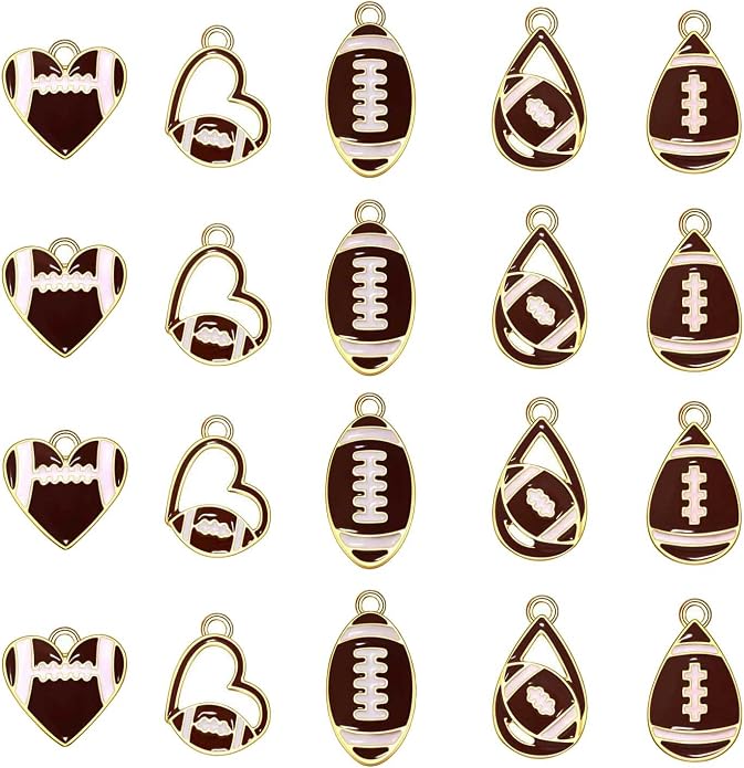 20PCS Sports Charms Enamel Basketball Baseball Pendant Charms - Image 6