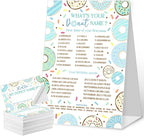 What's Your Donut Name Game Cards, Birthday Game Supplies, 1 Donut Name Game by QZCYU