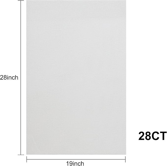 Aida Cloth 28 Count Cross Stitch Fabric, 19×28inch | Ultra Fine 28CT Ensures - Image 2