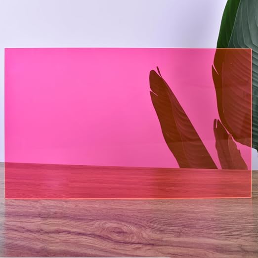 6 PCS Transparent Pink Cast Acrylic Sheets 8" x 12" x 0.118", Plexiglass - Image 7