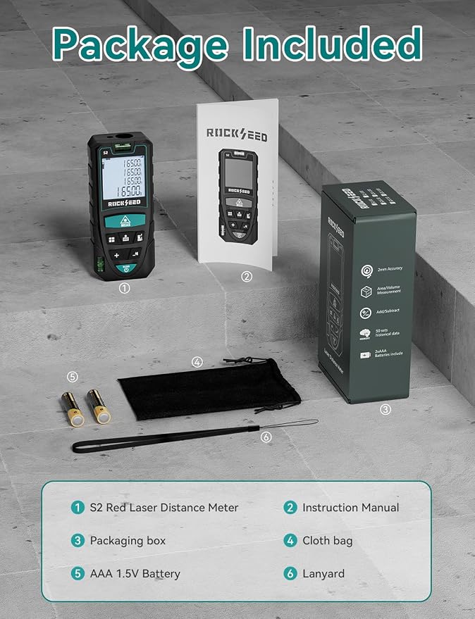 Laser Measure, RockSeed Digital Laser Distance Meter - Image 7