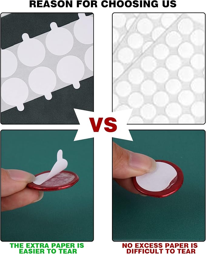 Double Sided Adhesive Dots for Wax Seal, 312 Pieces 1 Inch Stickers Round - Image 3