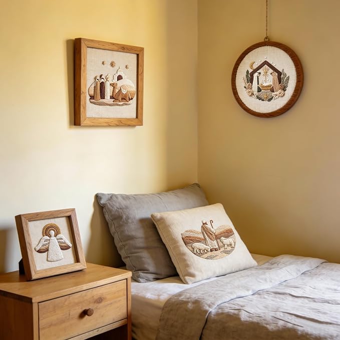 Santune Christian Embroidery kit, Nativity Scene Needlepoint Cross Stitch Kits - Image 6