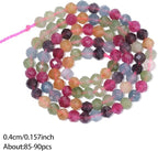 4mm 90pcs Colorful Tourmaline Tiny Gemstone Beads - Image 3