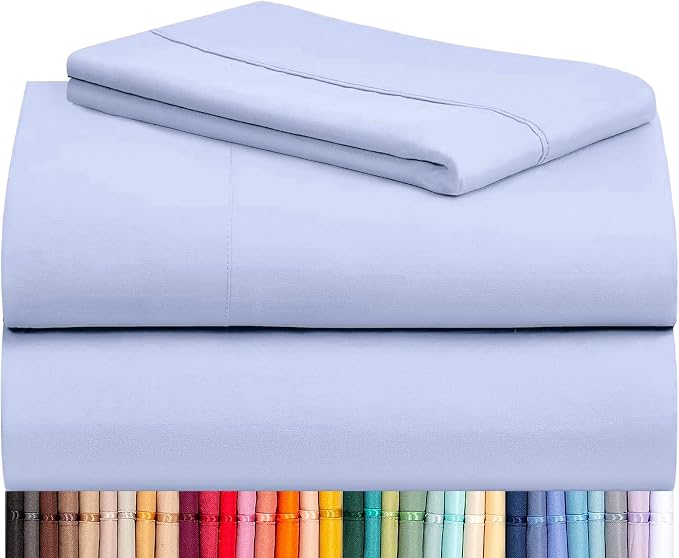 LuxClub 3 PC Twin Sheet Set, Deep Pockets Wrinkle Free Cooling Bed Sheets Hotel by LuxClub
