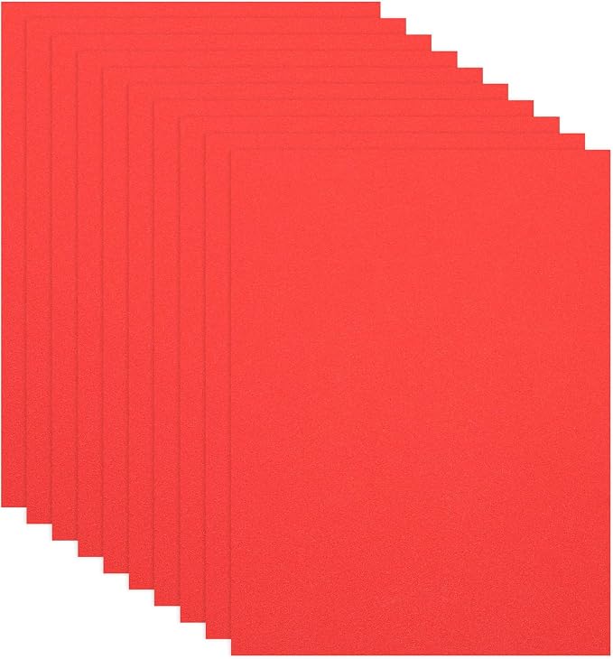 PATIKIL 10 Pcs Red EVA Foam Sheets, 12 x 8 Inches Foam Sheets by PATIKIL